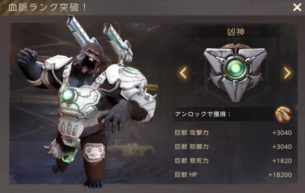 巨獣ー血脈ランク・凶神