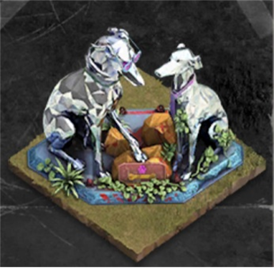 基地施設ー装飾物（戦闘効果系）の「忠犬の像」