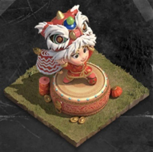 基地施設ー装飾物（戦闘効果系）の「獅子の踊り」