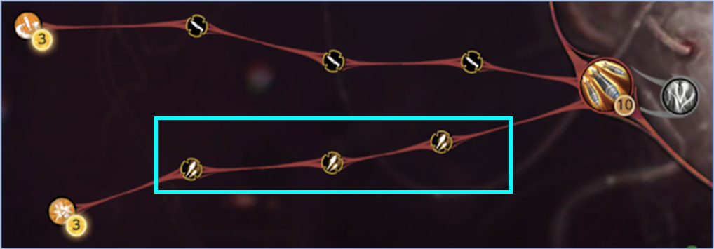 巨獣スキル「重撃ミサイル」「爆撃ミサイル」「追撃ミサイル」の位置