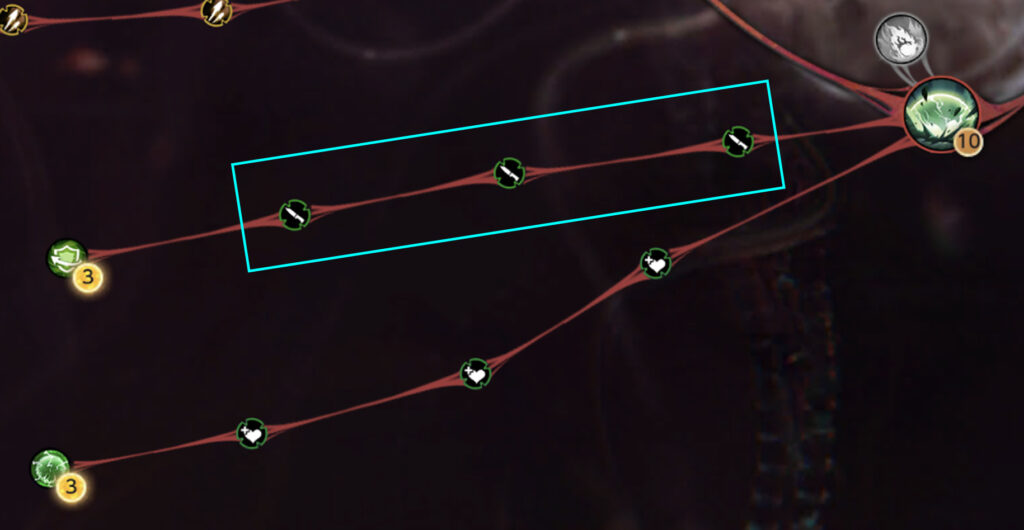 巨獣スキル「歩兵誘導」「機動兵誘導」「狙撃兵誘導」の位置