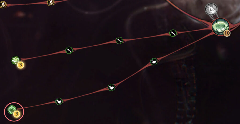 巨獣スキル「コアレインフォース」の位置