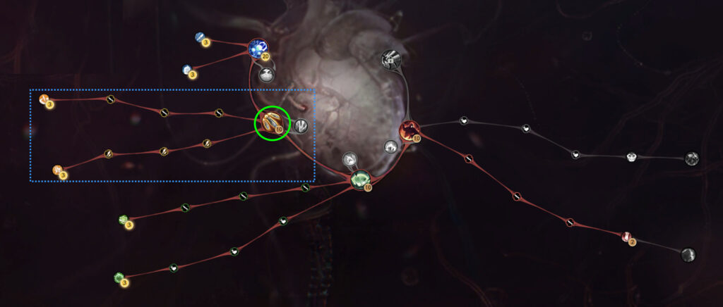 巨獣スキル「破壊ミサイル」の位置