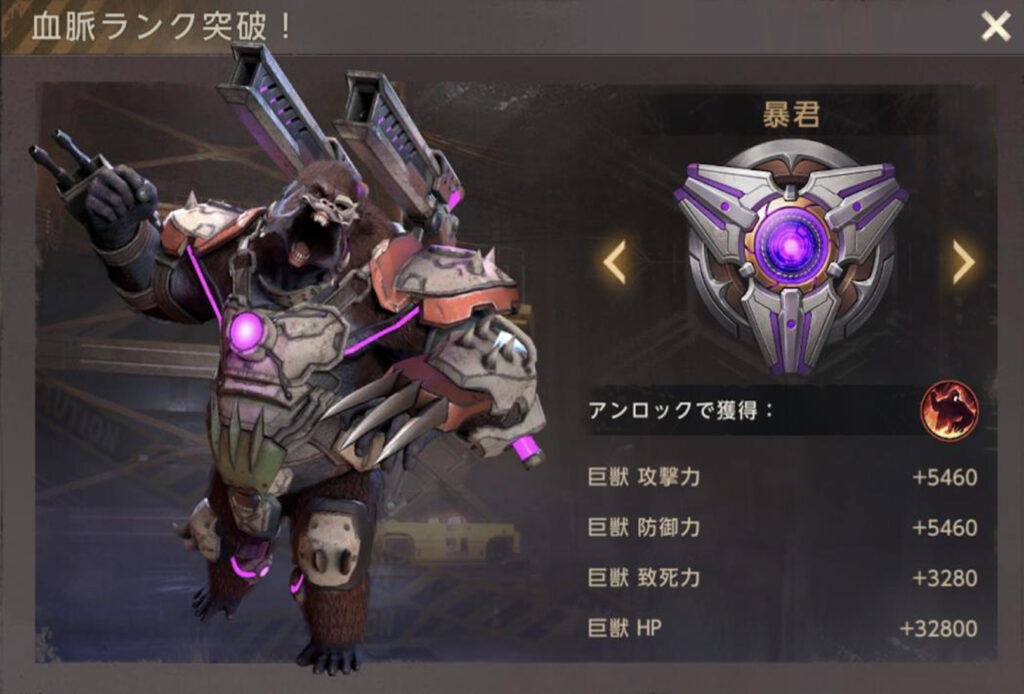 巨獣ー血脈ランク・暴君