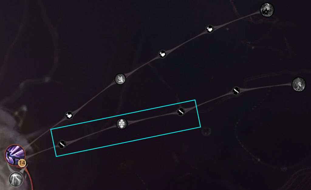 巨獣スキル「歩兵連携」「機動兵連携」「狙撃兵連携」の位置